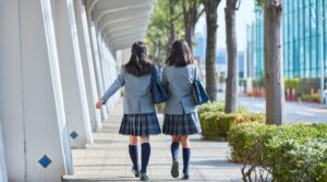 女子高校生　後ろ姿
