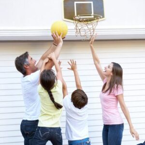 家族でバスケ